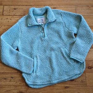 CUDDLY SHERPA cozy fleece Sherpa teddy bear quarter zip jacket